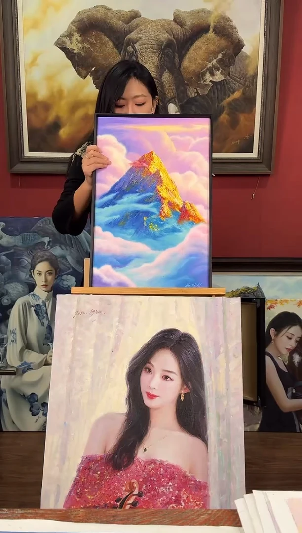 油画【5号】约53*35cm丨朝鲜原创纯手绘孤品油画丨顺丰包邮