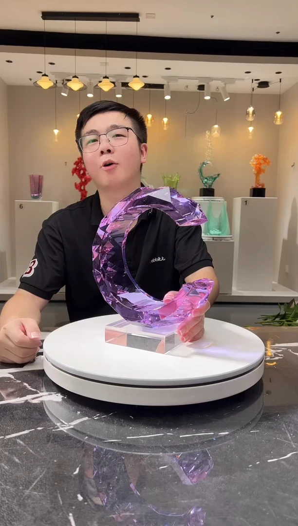 摆件巴比特美学 紫色光影之环开口