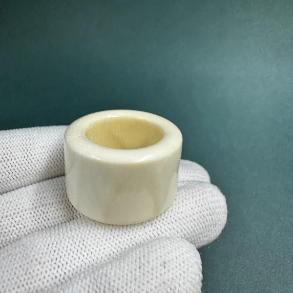 D1535天然猛犸牙素扳指 支持鉴定 假一罚四