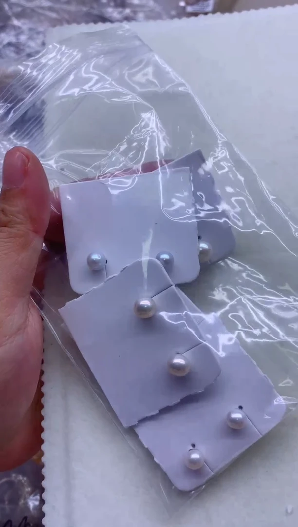 【闪购商品】淡水珍珠耳钉银S925镶嵌一起