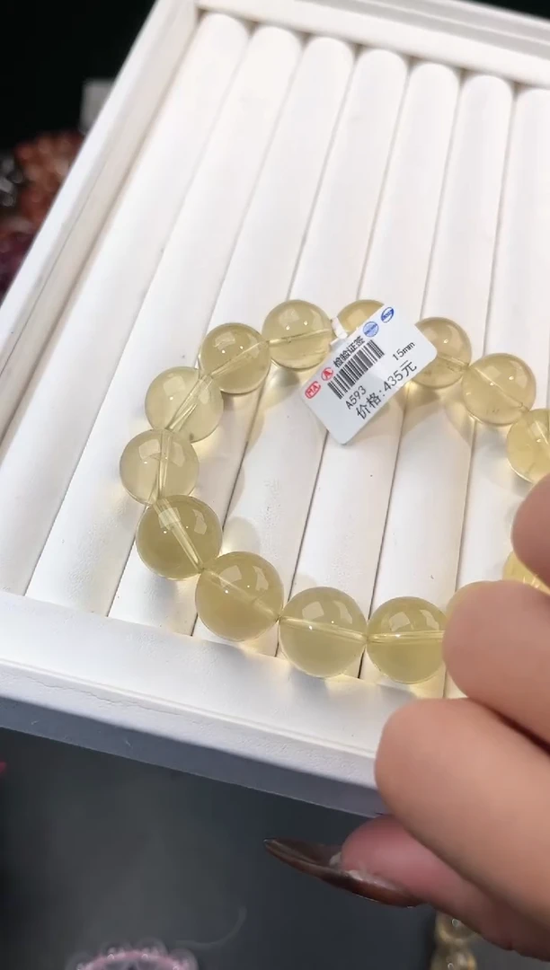 【闪购商品】水晶手链未镶嵌多样性发一黄泡泡15mm