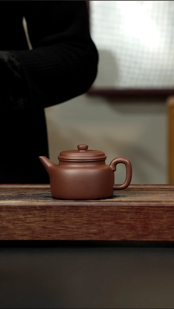 茶壶紫砂老紫泥 剑流德钟 180cc左右