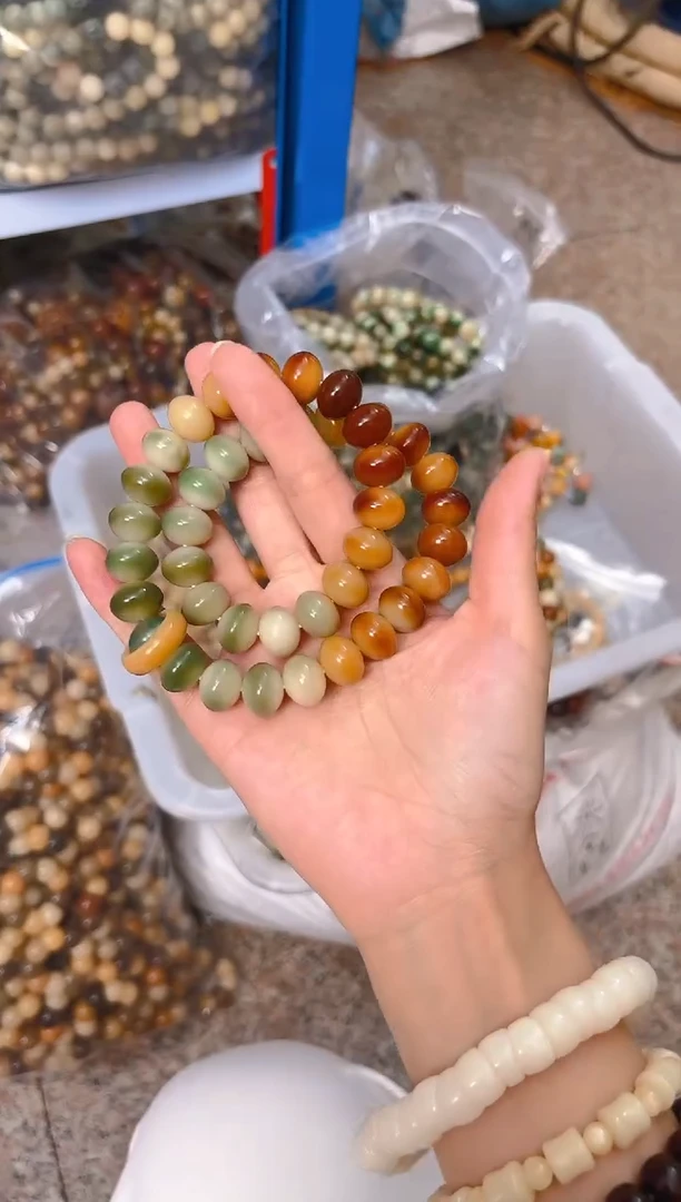 吊坠菩提根/象牙果渐变算盘双圈