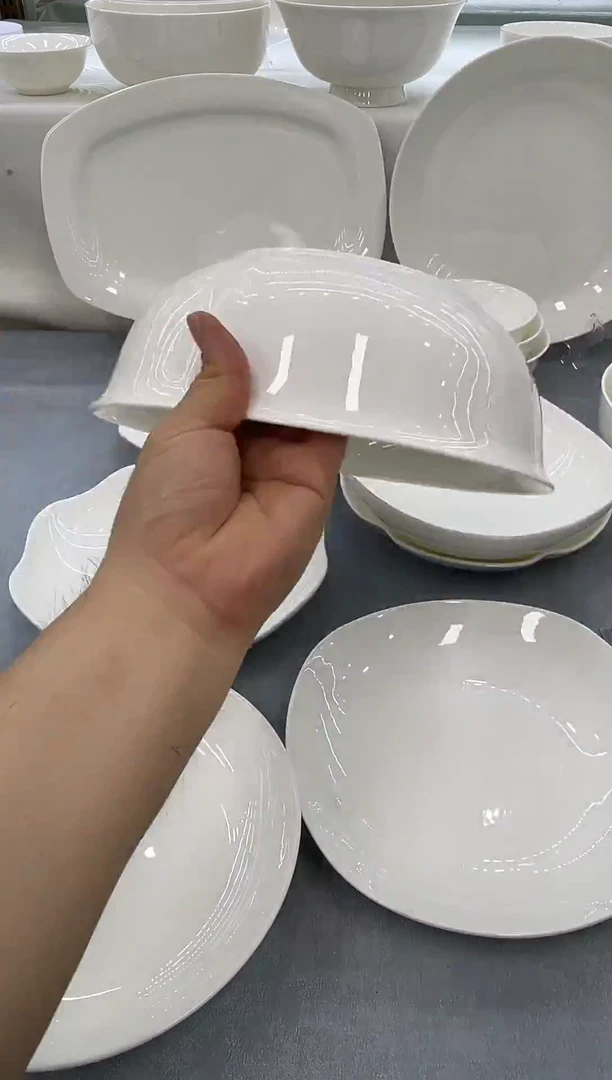 骨瓷纯白骨瓷9金顶汤碗1个