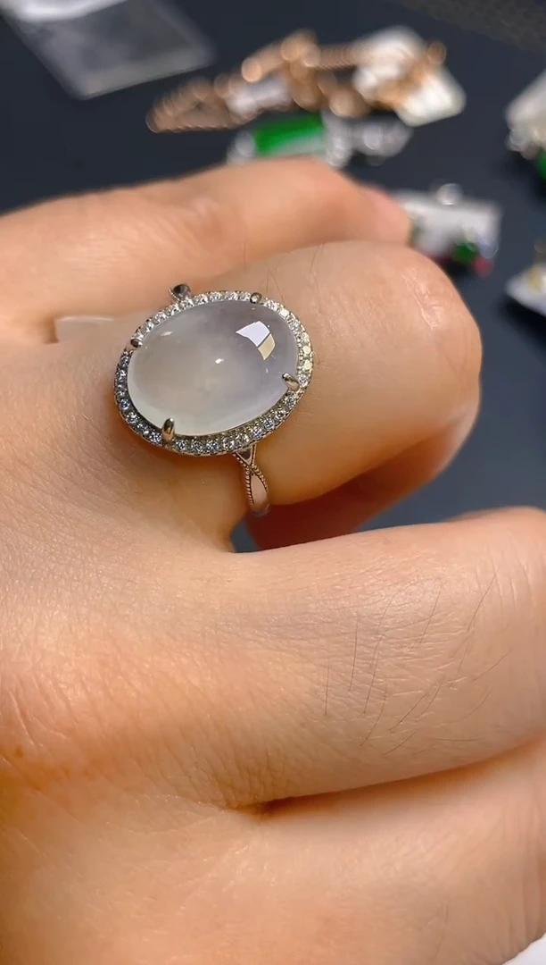 【闪购商品】翡翠耳饰银S925镶嵌天然A货翡翠1