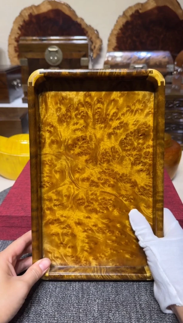 帝王之木：满留疤文承盘 长27宽17高3cm