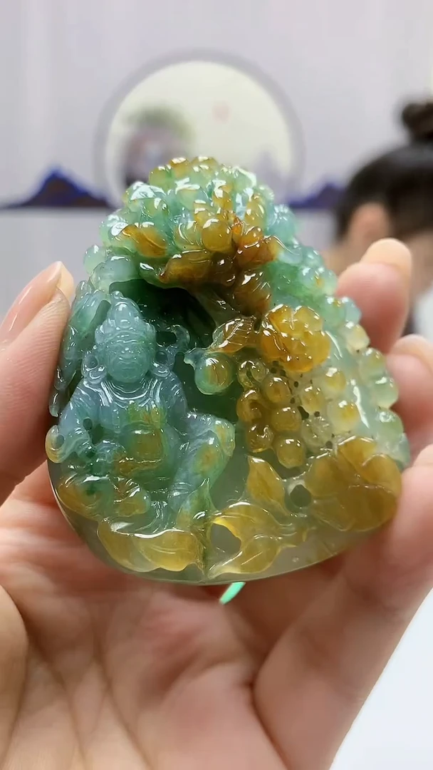 定制翡翠未镶嵌5156ms-毛货挂件86