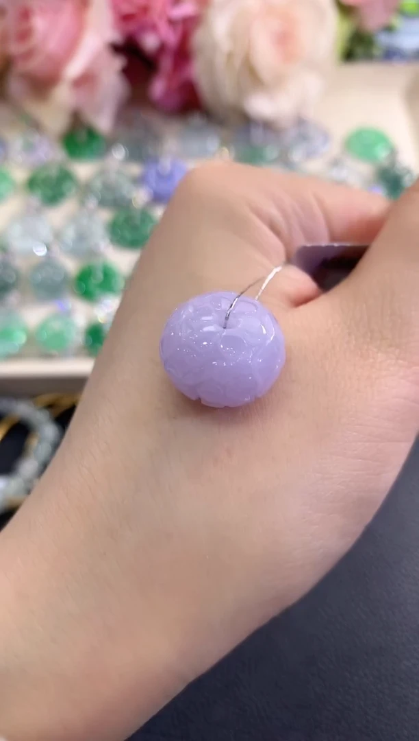吊坠(不含链)未镶嵌翡翠b7紫货有色差多样性一件发货