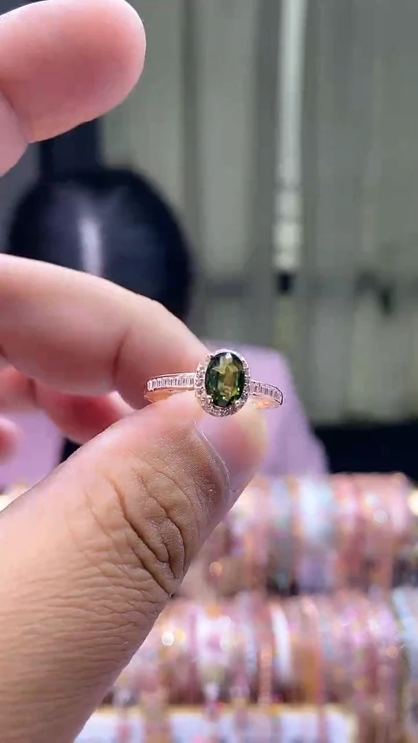 【闪购商品】碧玺戒指银S925镶嵌35434345