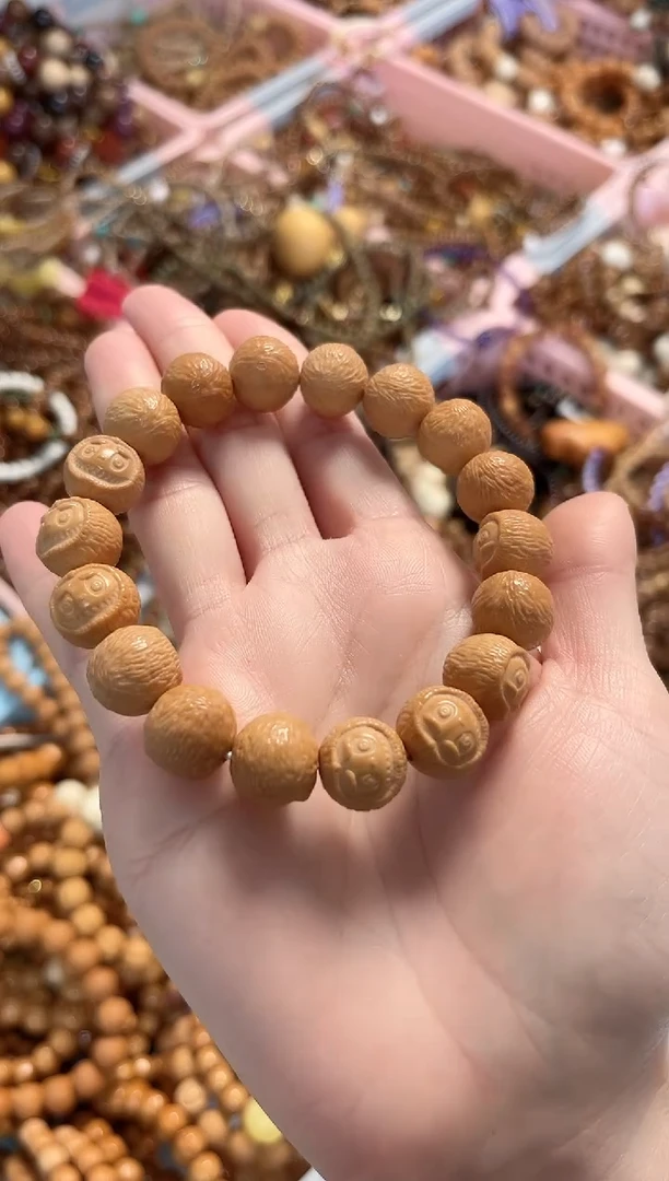 手串菩提根/象牙果猴头布布手串 13mm