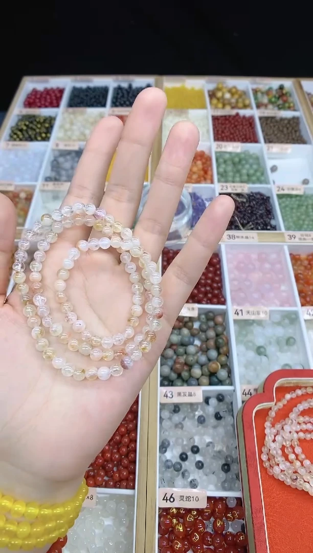 【闪购商品】水晶手串未镶嵌黄塔晶多圈多样性发一