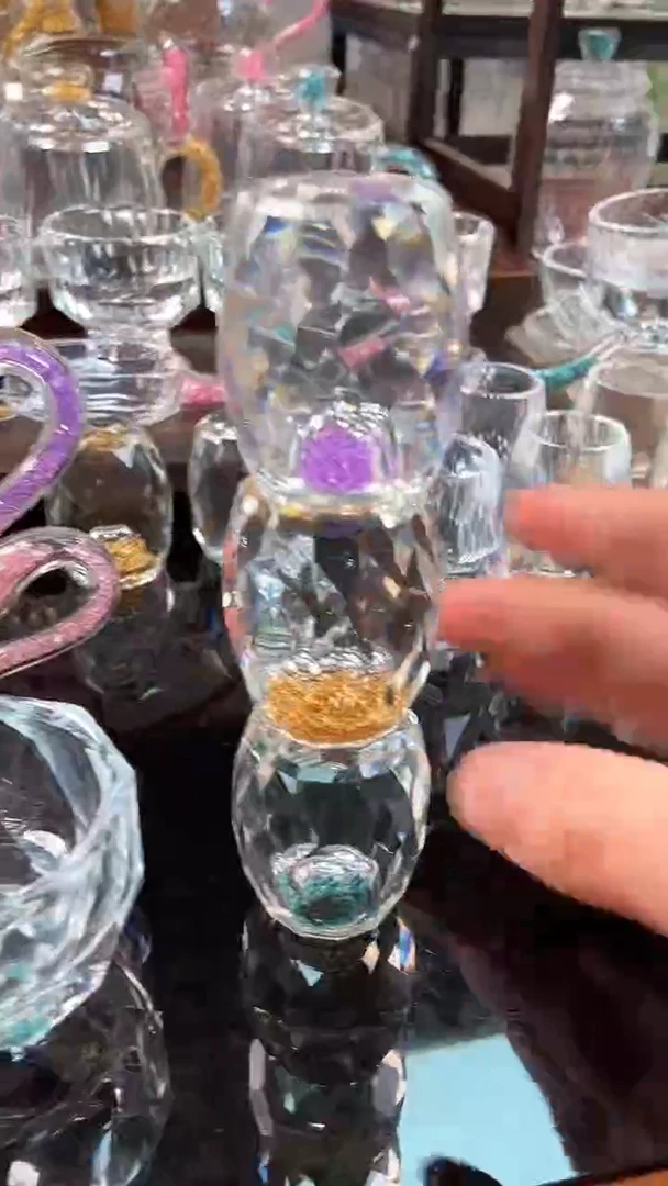 【闪购商品】玺宴新款水晶盖置绿松石+紫罗兰+金箔