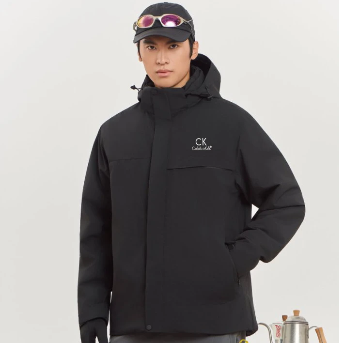 CK石墨烯黑科技保暖防风加厚防水冲锋衣外套25870