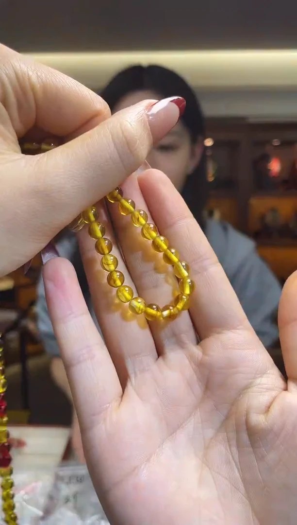琥珀（花珀）颈饰未镶嵌（多样性发一件）