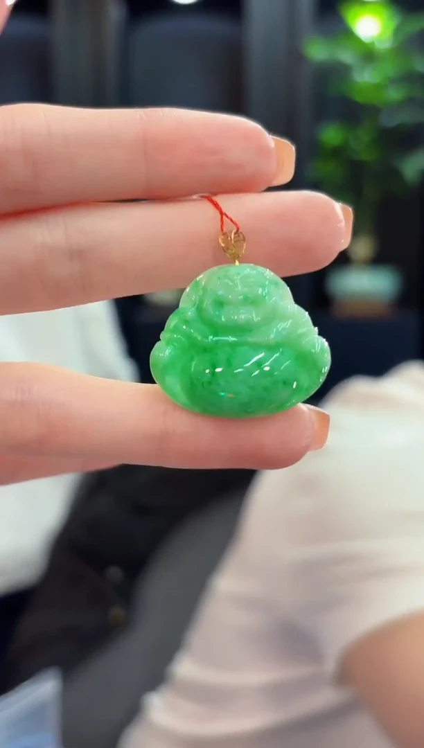 吊坠(不含链)18K金镶嵌翡翠 缅甸A货/支持复检/一件