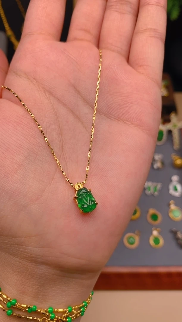 【闪购商品】翡翠吊坠(不含链)银S925镶嵌貔貅潘多拉