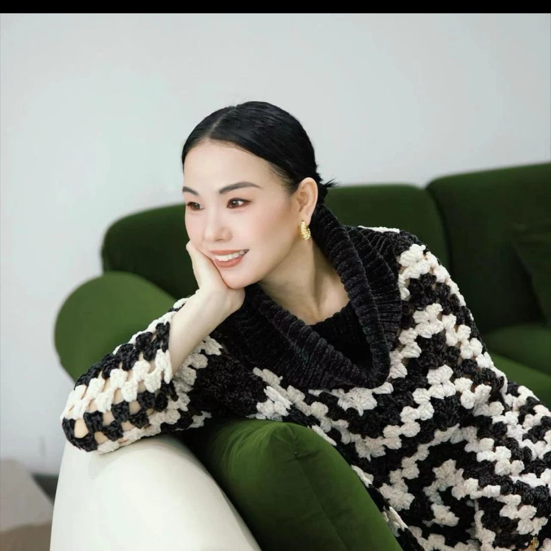 【风生高端甄选】宽松型拼接休闲极简风秋季背心麻丝混纺针织背心