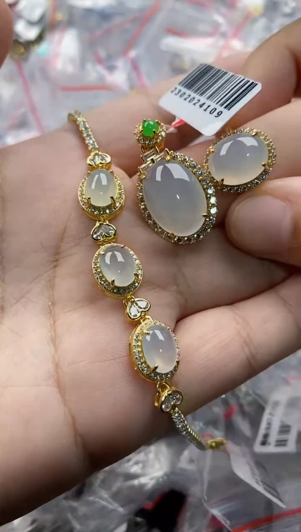 银S925镶嵌戒指翡翠333     6