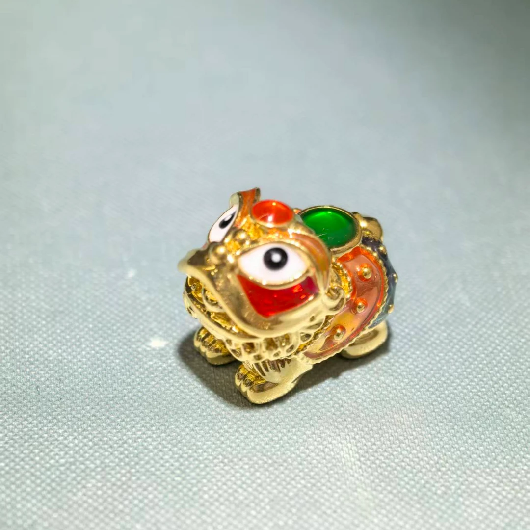 明牌珠宝楼哥甄选足金999 珐琅彩醒狮 多样性发货