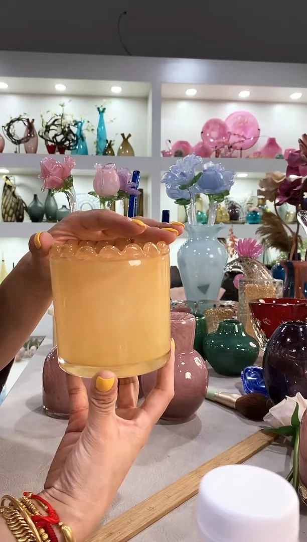 慕忆家手作琉璃花瓶微瑕