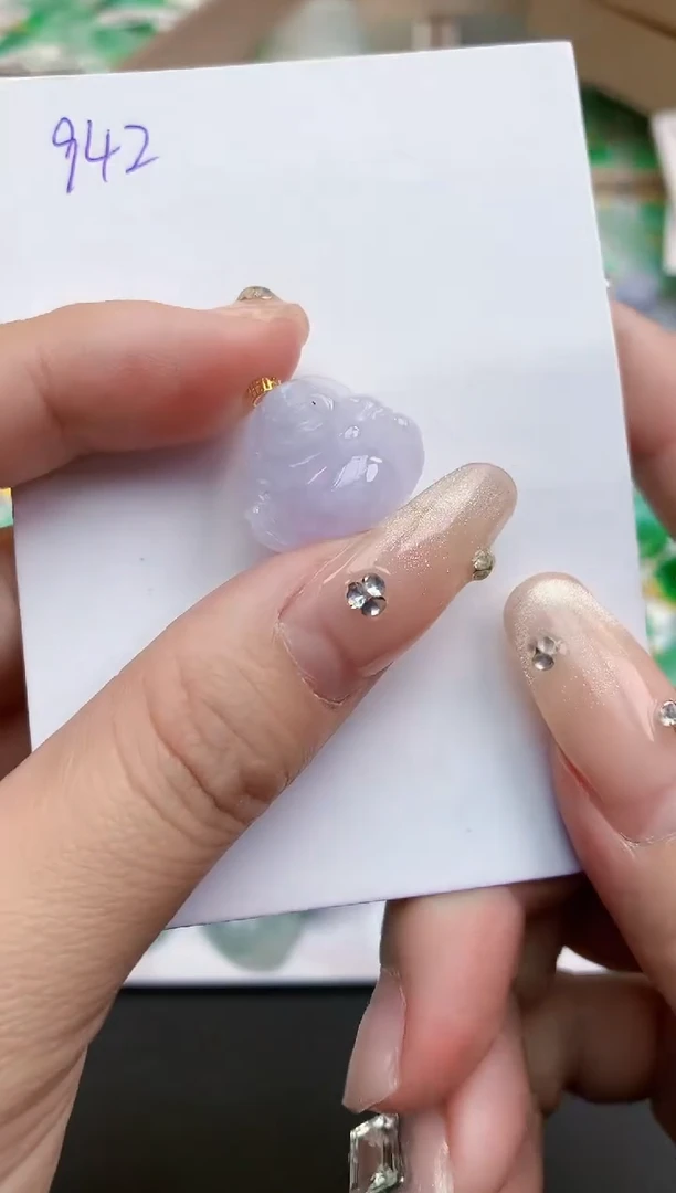 颈饰18K金镶嵌翡翠天然缅甸A货翡翠