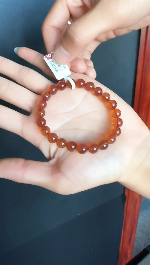 手串琥珀未镶嵌#3缅甸琥珀紫罗兰手串8mm