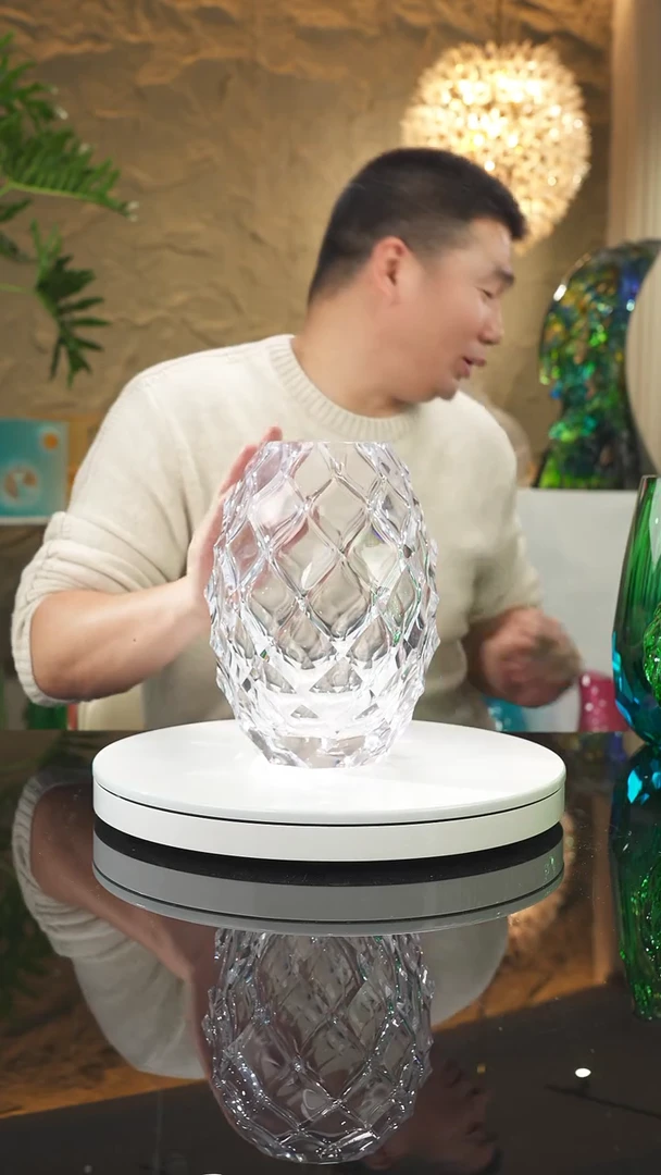 【闪购商品】摆件福利水晶凹切面花瓶