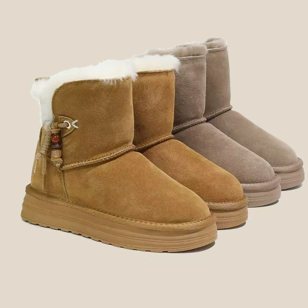 保暖加厚民族风东北雪地靴秋冬季