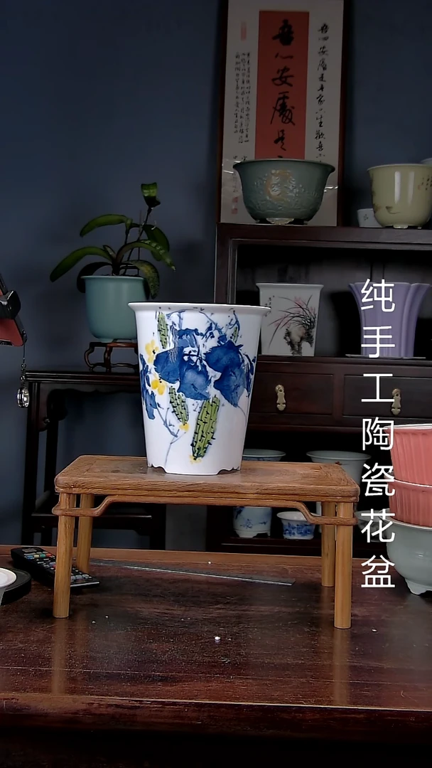景德镇手工陶瓷花盆