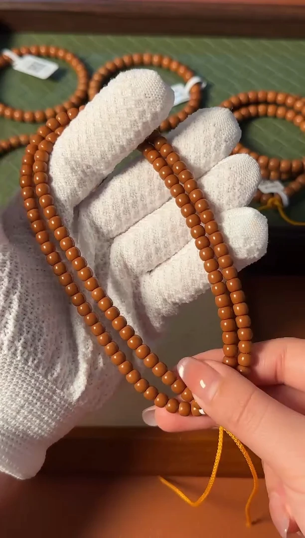 手串橄榄核【168】5.6mm老挝核尖老型108