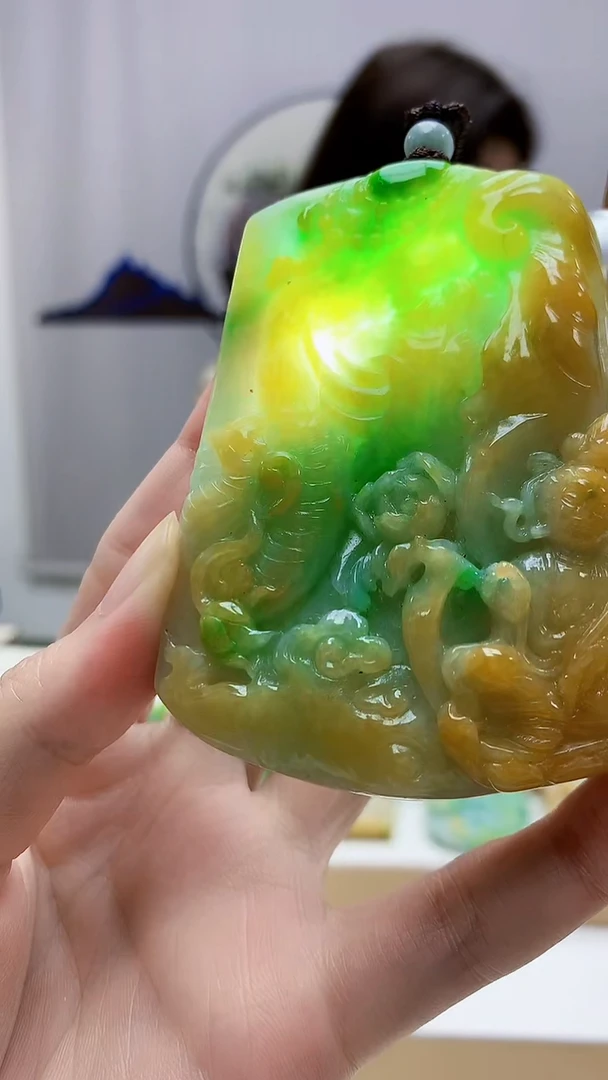 未镶嵌定制翡翠火*火4829zm-毛货挂件