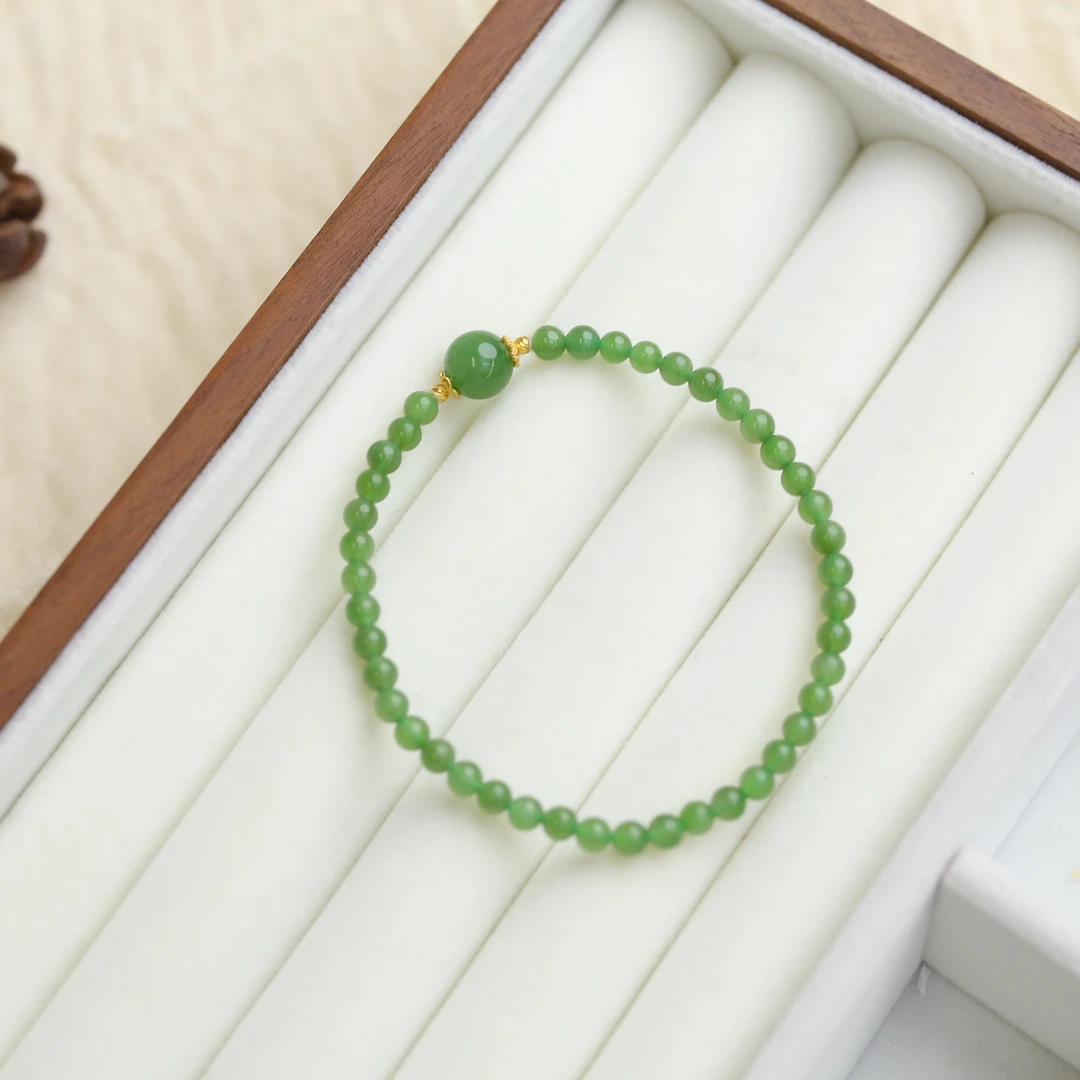 【云边】碧玉和田玉4mm 手串（多样性发货）