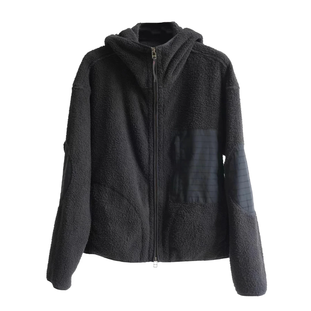 【寻苔出品】WT3332 摇粒绒柔软连帽拉链短外套 几见
