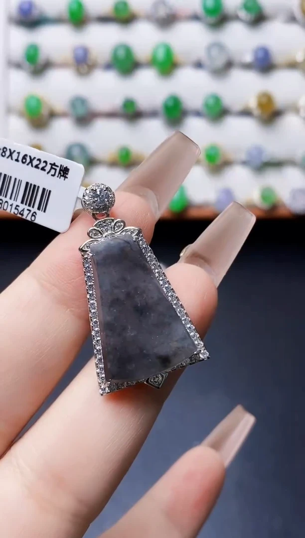 银S925镶嵌戒指翡翠3241