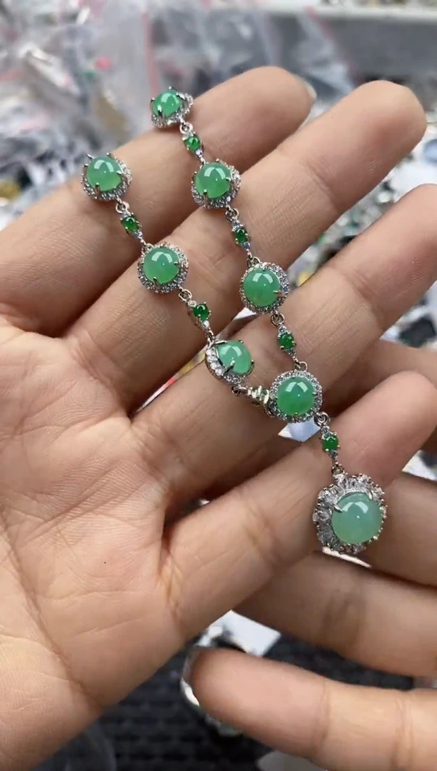 银S925镶嵌戒指翡翠4444----10