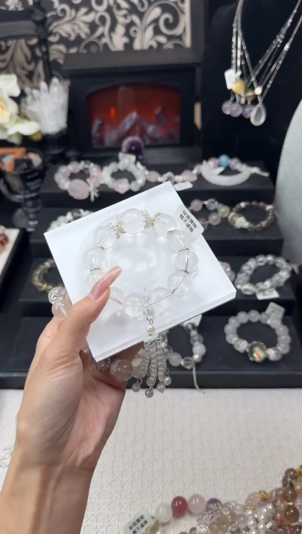 水晶手链未镶嵌天然水晶 多样性发其一