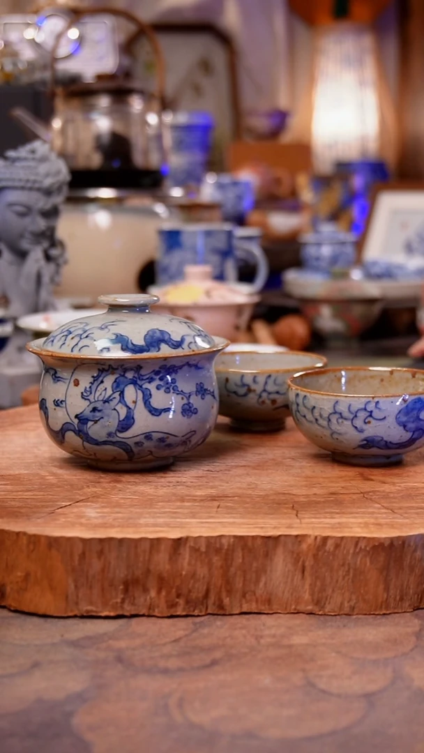 杯子陶九色鹿手工手绘手工手绘