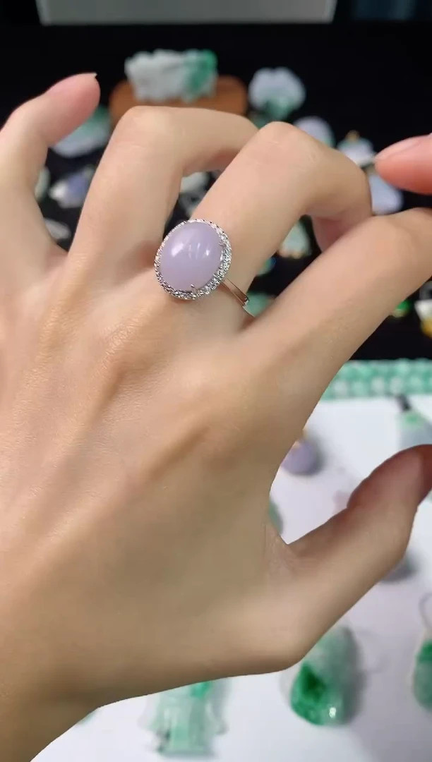 银S925镶嵌戒指翡翠221