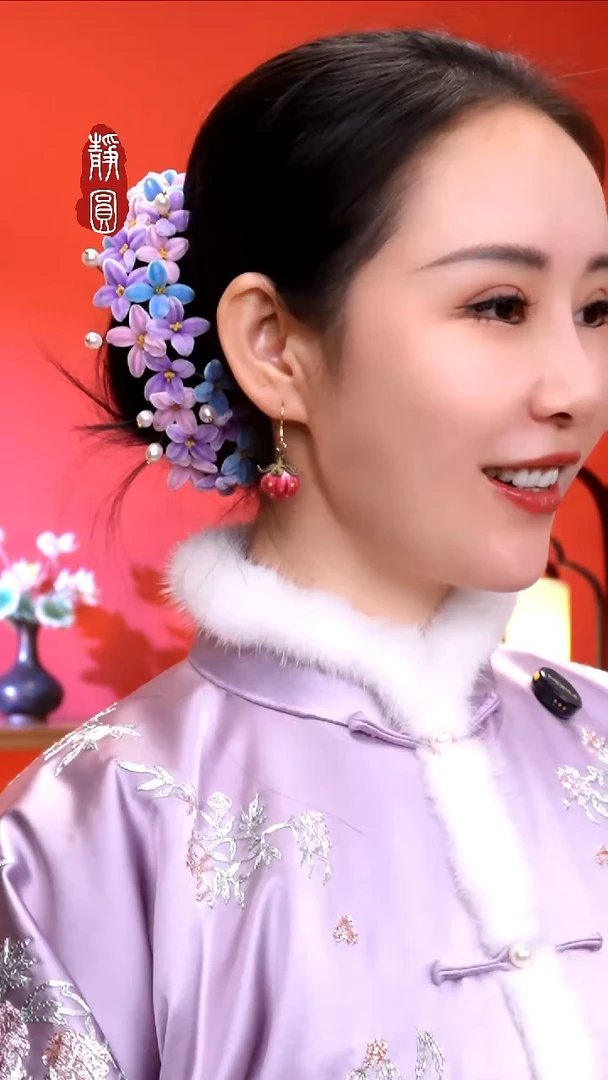 织绣非遗手工苏绣【草莓耳饰】