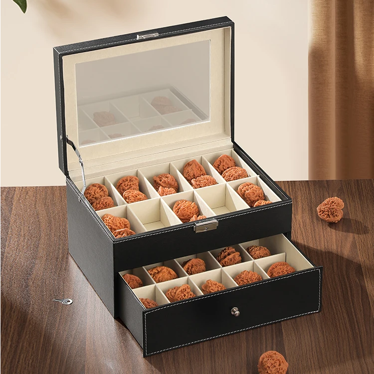 大容量文玩收纳核桃整理带盖防尘狮子头手串首饰盒收纳盒