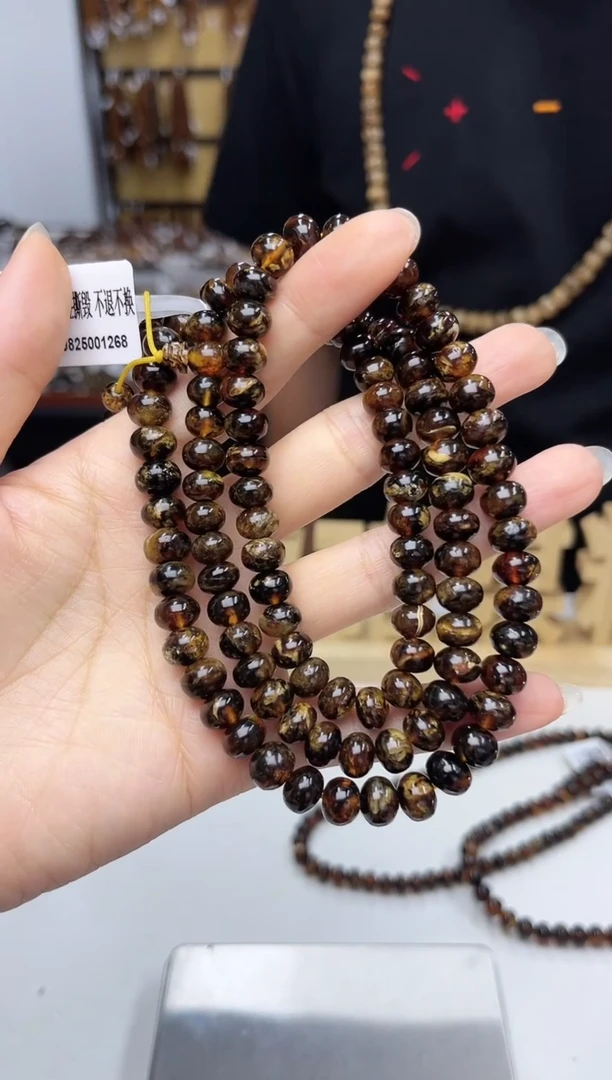 未镶嵌琥珀裸石抚顺琥珀花珀8+多圈