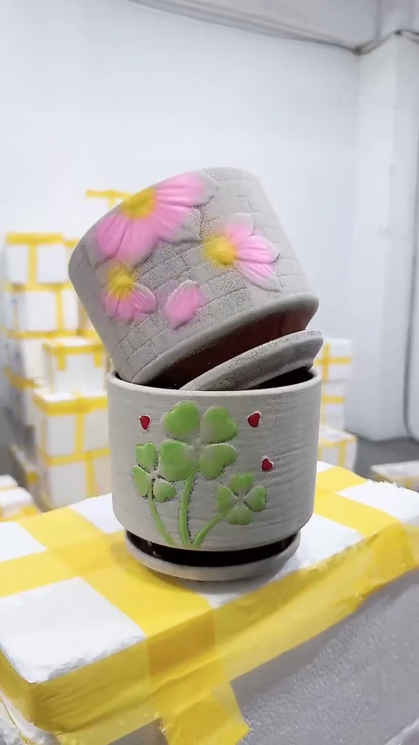 高温陶瓷花盆+E37