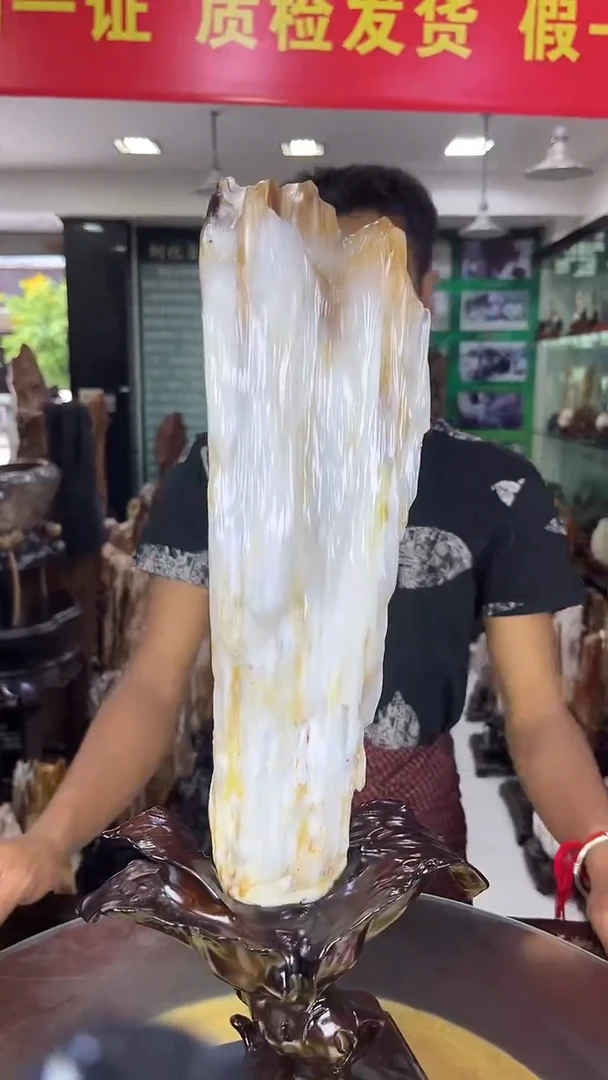 未镶嵌珠宝奇石硅化玉缅甸天然树化玉摆件