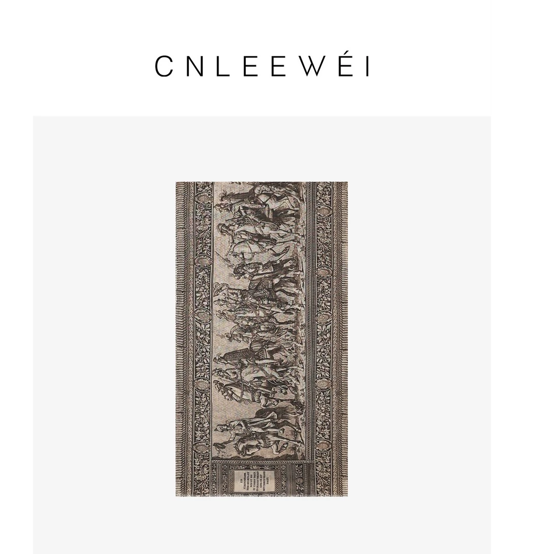 CNLEEWEI 25秋季新款  德韵繁花绵羊毛围巾