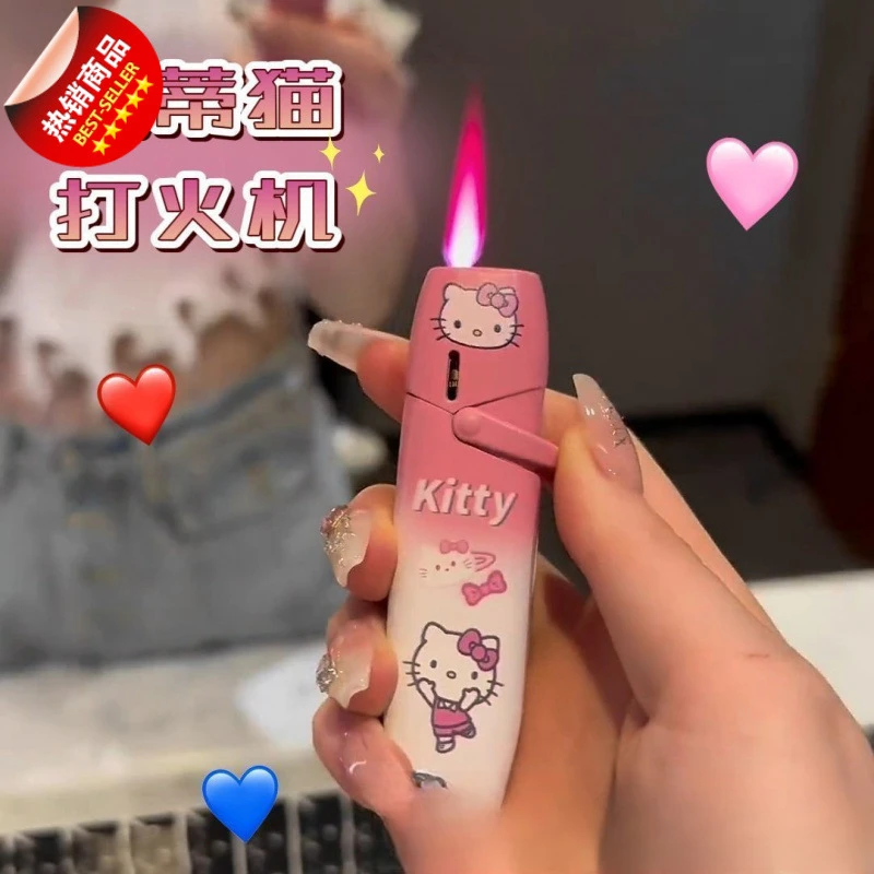 kit猫女生款网红新款充气爱心打火机2025年火爆网红款送男友闺蜜