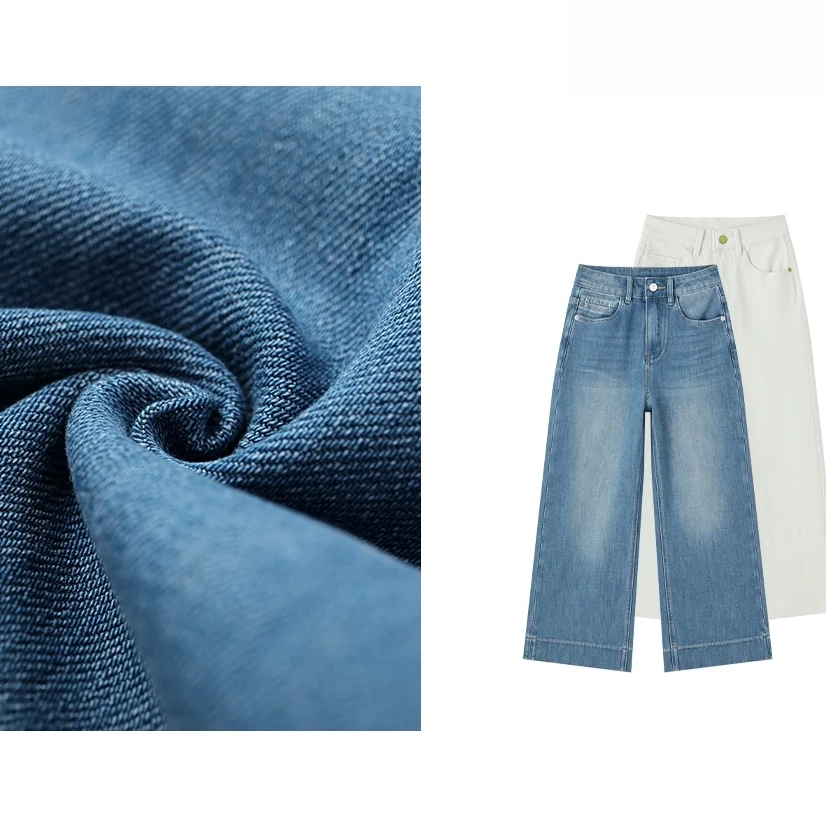 微胖定制【W3179】韩版遮肉显瘦宽松高腰牛仔裤