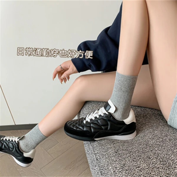 6008/3.5cm牛皮韩版日系薄款百搭春秋休闲鞋加绒保暖厚底小白鞋