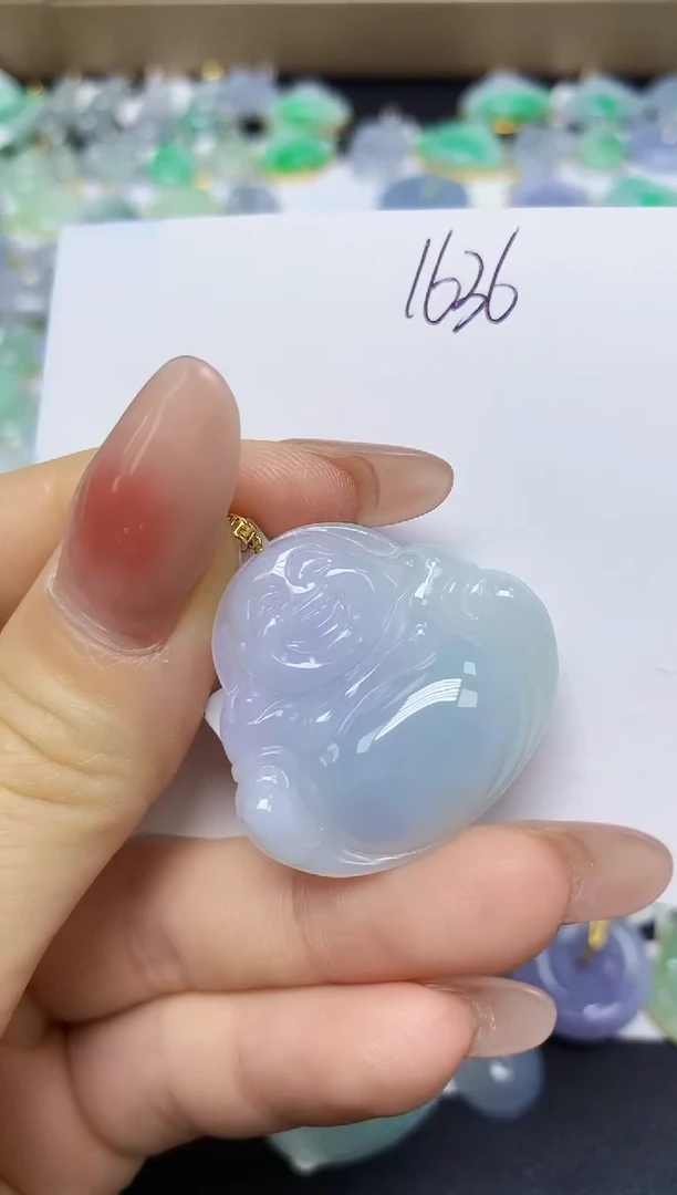 翡翠18K金镶嵌颈饰 天然缅甸翡翠A货