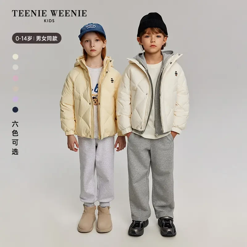 【三防面料】TeenieWeenie Kids童装25年冬季连帽羽绒服TKJD258C71H