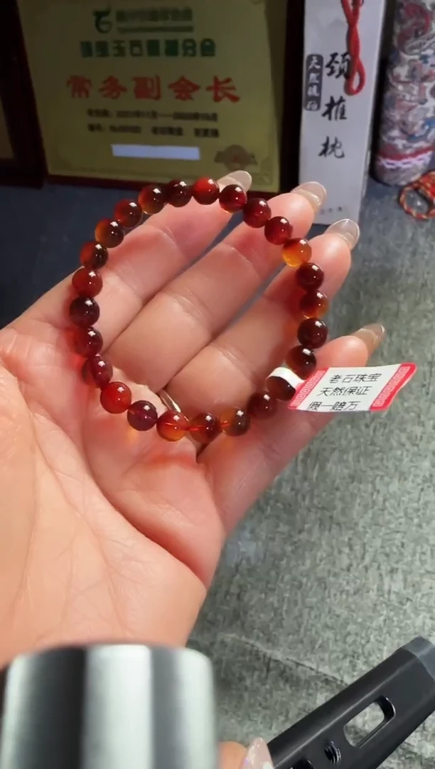 手串琥珀未镶嵌#33缅甸琥珀血珀手串7mm